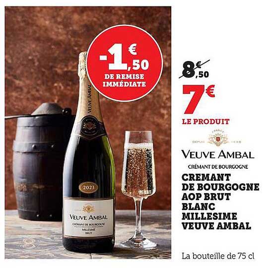 Veuve Ambal Crémant de Bourgogne AOP Brut Blanc Millésime