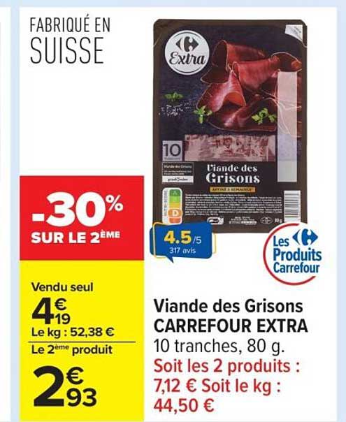 Viande des Grisons CARREFOUR EXTRA