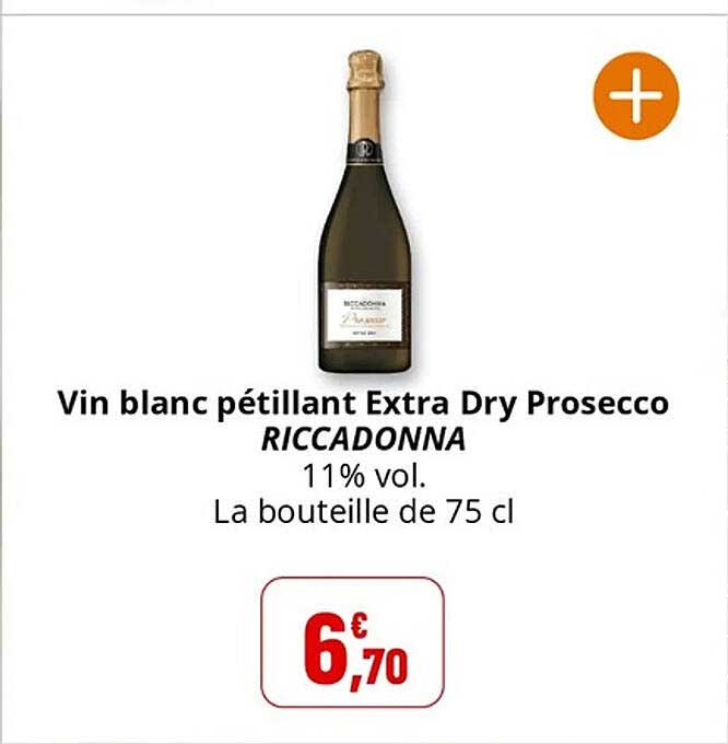 Vin blanc pétillant Extra Dry Prosecco RICCADONNA