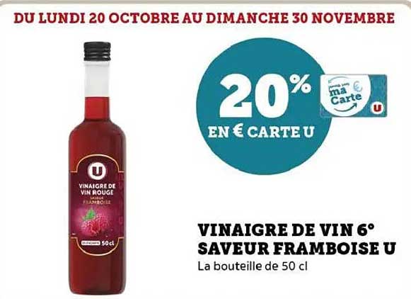 VINAIGRE DE VIN 6° SAVEUR FRAMBOISE U