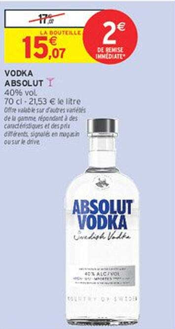 VODKA ABSOLUT 40% vol