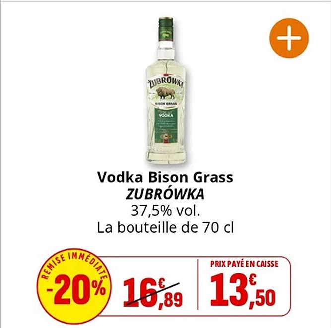 Vodka Bison Grass ZUBRÓWKA 37,5% vol.
