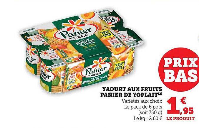 Yaourt aux fruits Panier de Yoplait