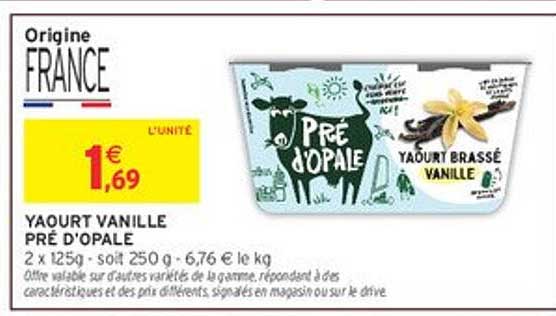 YAOURT VANILLE PRÉ D'OPALE