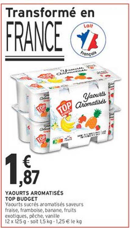 YAOURTS AROMATISÉS TOP BUDGET