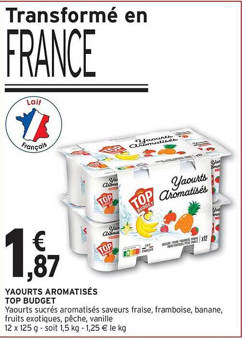 Yaourts Aromatisés TOP BUDGET