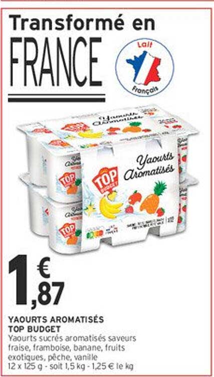 Yaourts Aromatisés TOP BUDGET