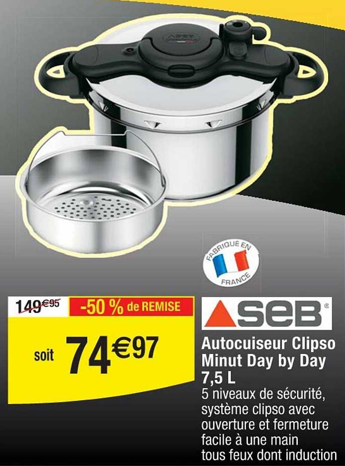 Autocuiseur Clipso Minut Day by Day 7,5 L