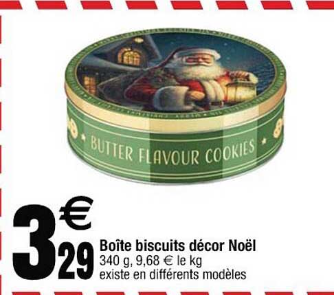 Boîte biscuits décor Noël