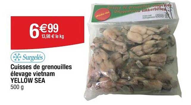 Cuisses de grenouilles élevage vietnam YELLOW SEA