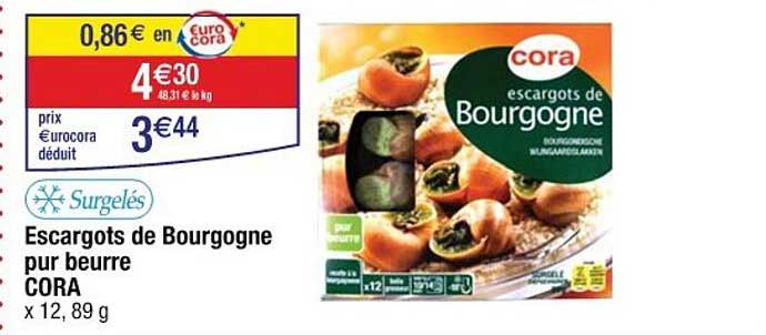 Escargots de Bourgogne par beurre CORA