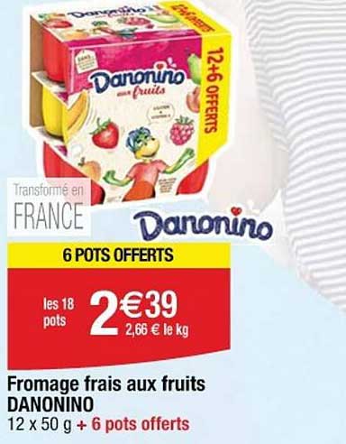 Fromage frais aux fruits DANONINO