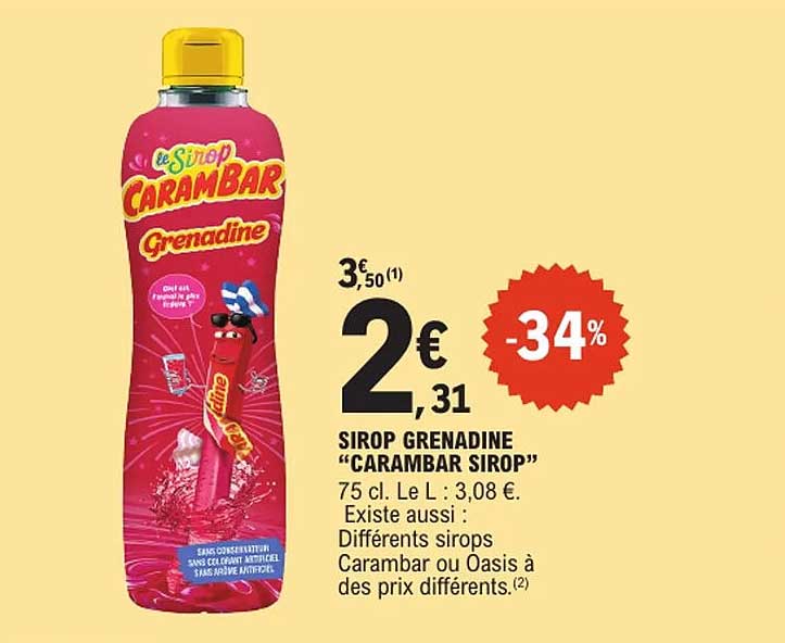 SIROP GRENADINE “CARAMBAR SIROP”