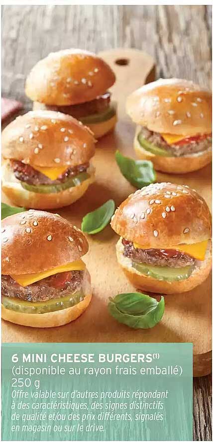 6 MINI CHEESE BURGERS(*)