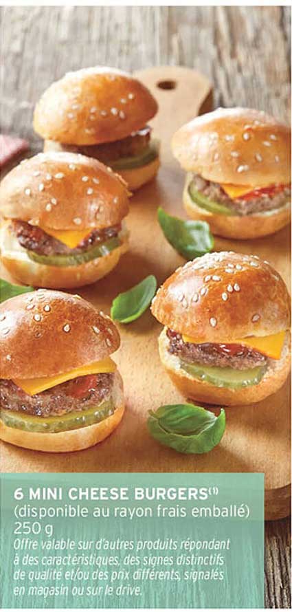 6 MINI CHEESE BURGERS