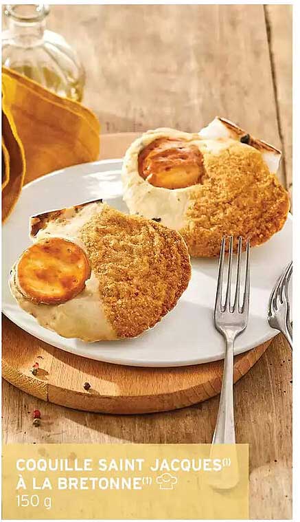 COQUILLE SAINT JACQUES(*) À LA BRETONNE(*) 150 g