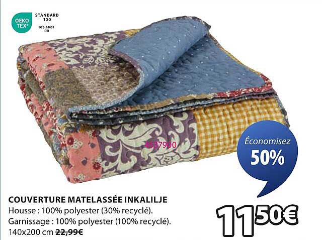 COUVERTURE MATELASSÉE INKALILIJE