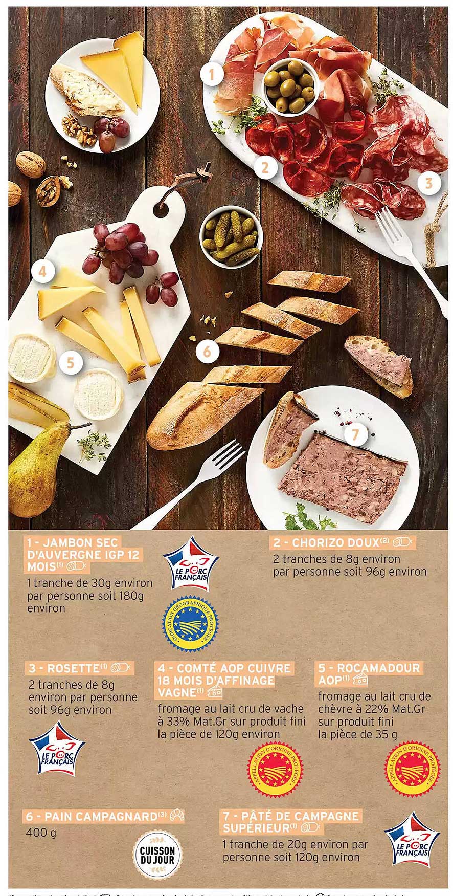 JAMBON SEC D'AUVERGNE IGP 12 MOIS