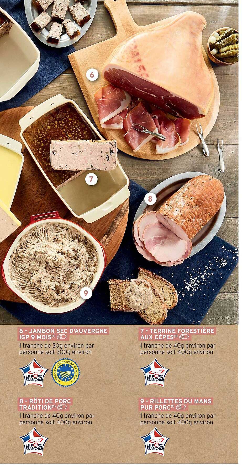 JAMBON SEC D'AUVERGNE IGP 9 MOIS