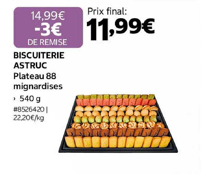 BISCUITERIE ASTRUC Plateau 88 mignardises