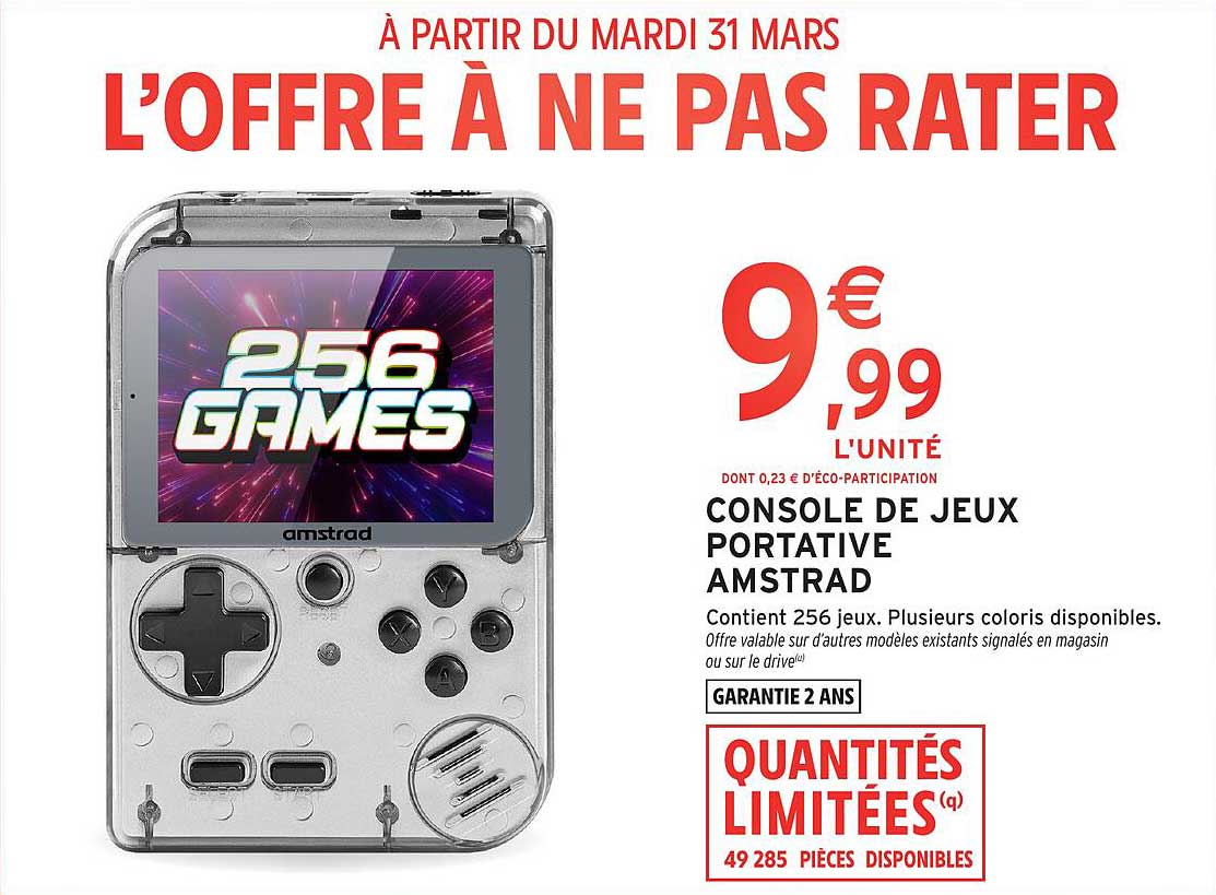 CONSOLE DE JEUX PORTATIVE AMSTRAD