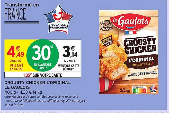 Promo Crousty Chicken L original Le Gaulois Chez Intermarch Hyper promo-crousty-chicken-l-original-le-gaulois-chez-intermarch-hyper
