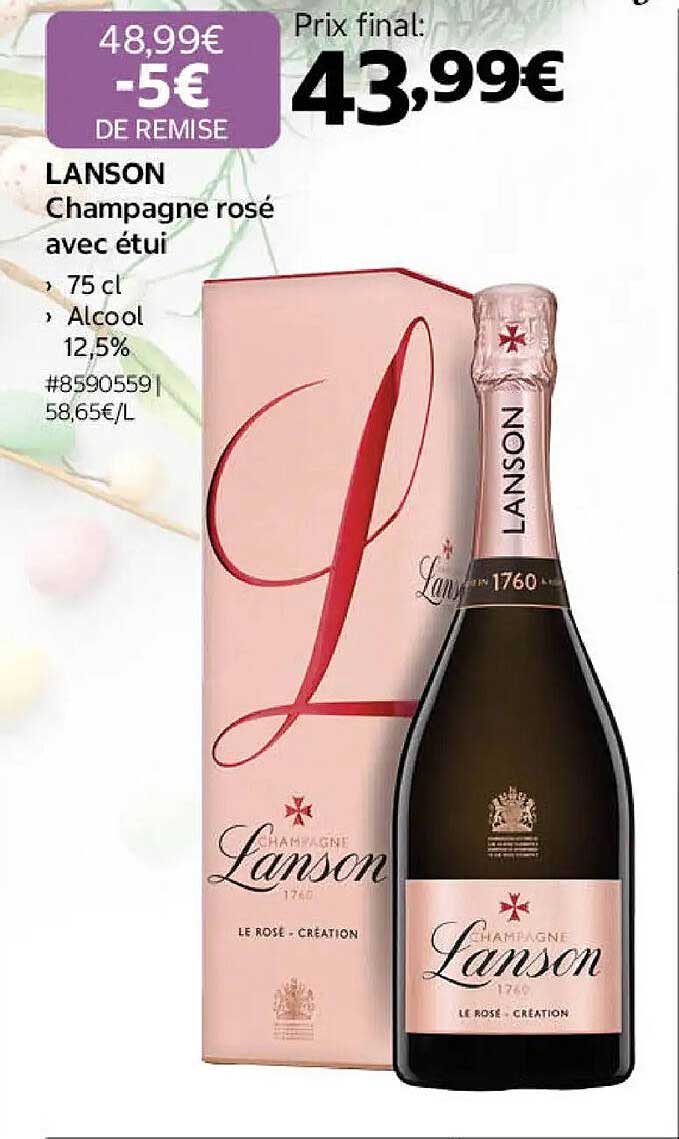 Lanson Champagne rosé avec étui