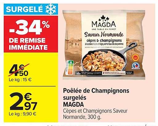 Poêlée de Champignons surgelés MAGDA