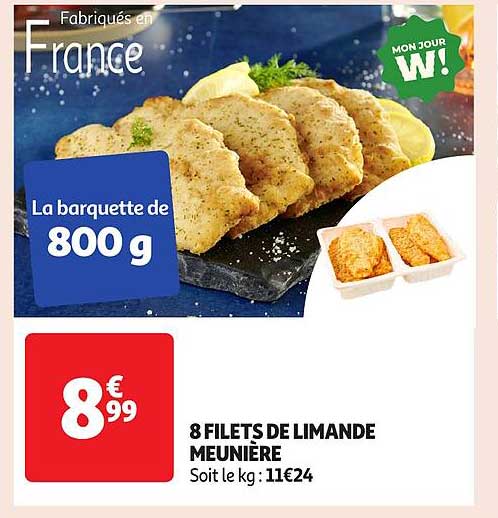 8 FILETS DE LIMANDE MEUNIÈRE
