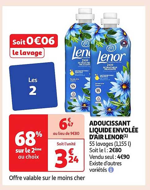 ADOUCISSANT LIQUIDE ENVOLE ÉD'AIR LENOR