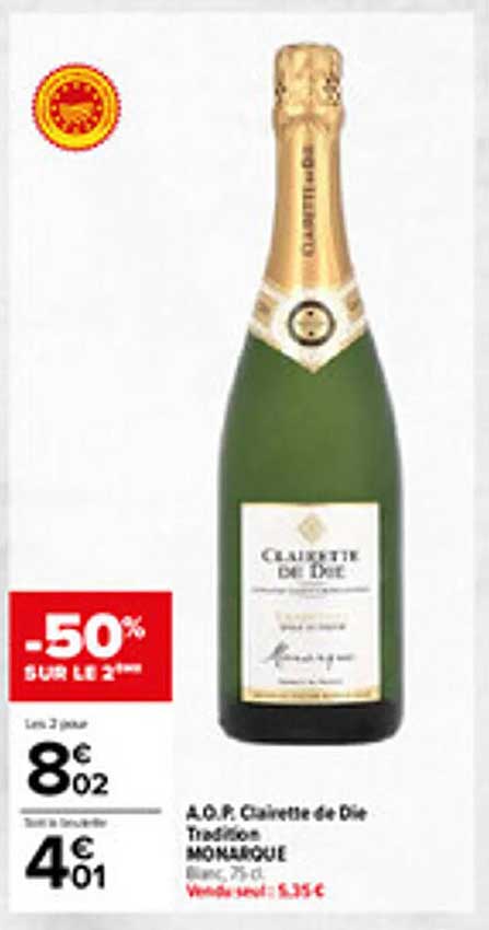 A.O.P. Clairette de Die Tradition MONARQUE