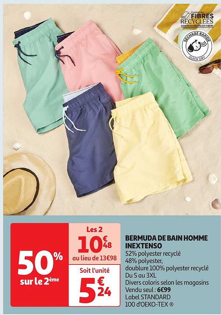 BERMUDA DE BAIN HOMME INEXTENSO