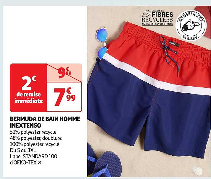 BERMUDA DE BAIN HOMME INEXTENSO
