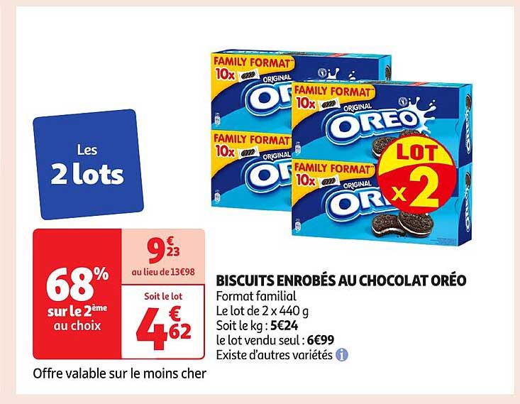 BISCUITS ENROBÉS AU CHOCOLAT ORÉO