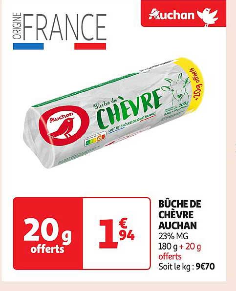 BÛCHE DE CHÈVRE AUCHAN