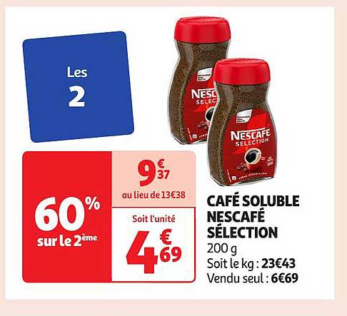 CAFE SOLUBLE NESCAFE SÉLECTION