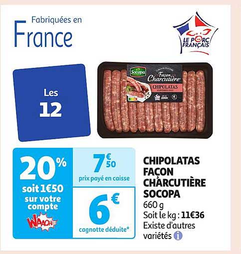 CHIPOLATAS FAÇON CHARCUTIÈRE SOCOPA