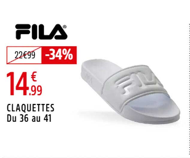 CLAQUETTES FILA - 34% de réduction !