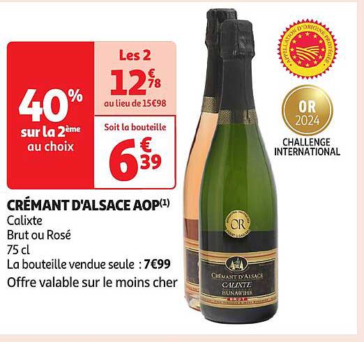 CRÉMANT D'ALSACE AOP Calixte
