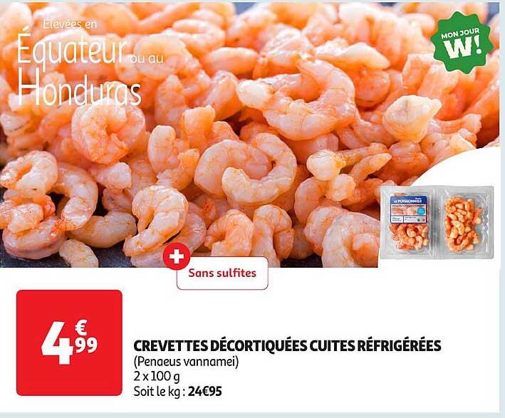 CREVETTES DÉCORTIQUÉES CUITES RÉFRIGÉRÉES