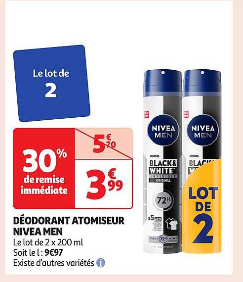 DÉODORANT ATOMISEUR NIVEA MEN