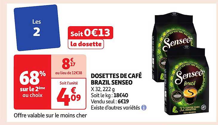 DOSETTES DE CAFÉ BRAZIL SENSEO