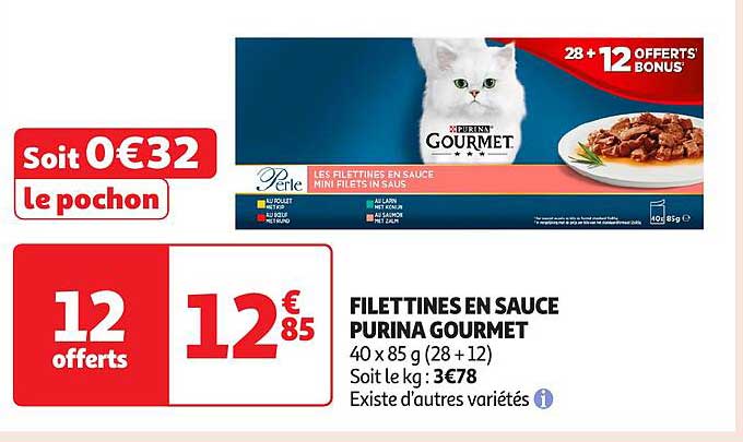FILETTINES EN SAUCE PURINA GOURMET