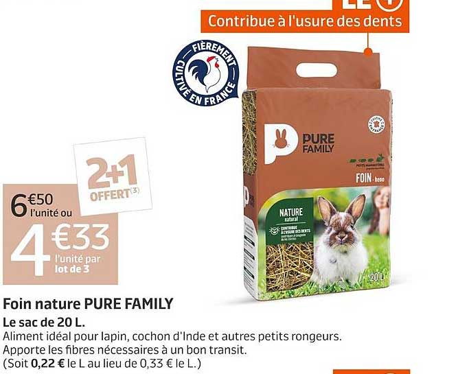 Foin nature PURE FAMILY