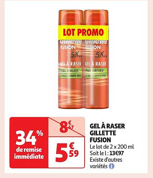 GEL À RASER GILLETTE FUSION