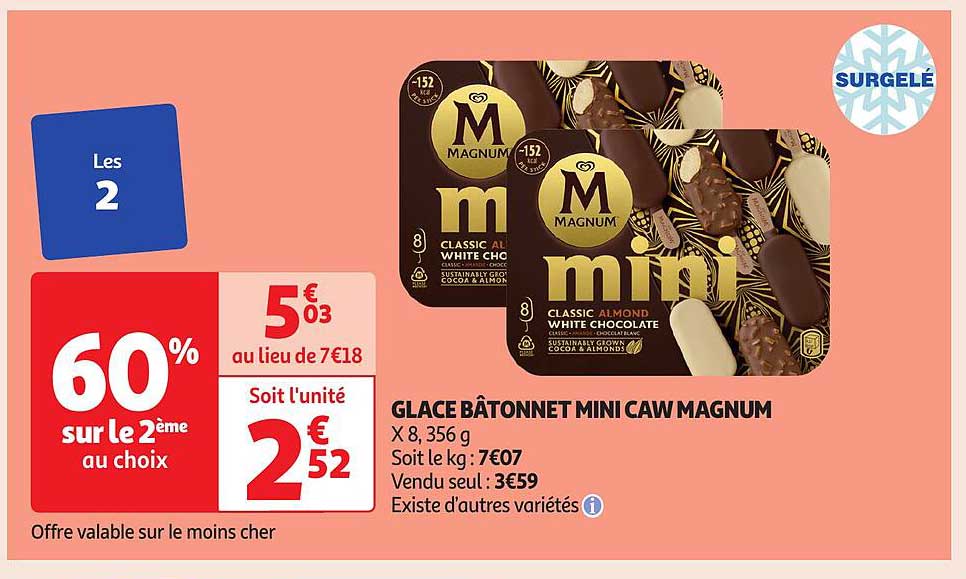 GLACE BÂTONNET MINI CAW MAGNUM