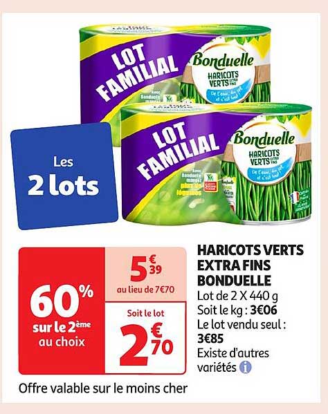 HARICOTS VERTS EXTRA FINS BONDUELLE