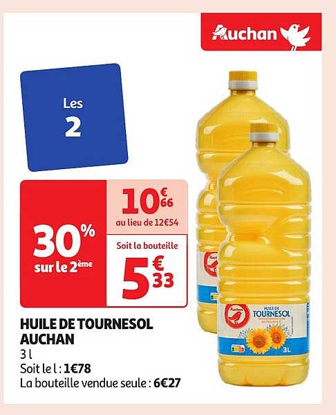 HUILE DE TOURNESOL AUCHAN