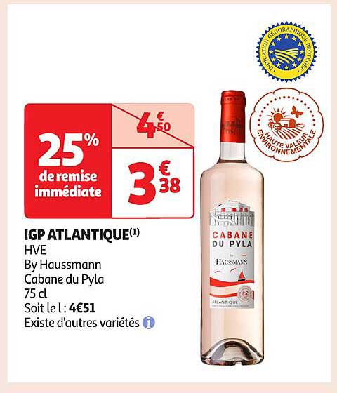 IGP ATLANTIQUE HVE By Haussmann Cabane du Pyla 75 cl
