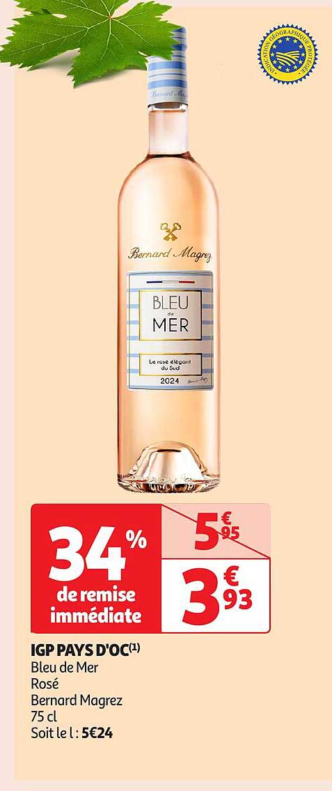 IGP PAYS D'OC Bleu de Mer Rosé